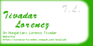 tivadar lorencz business card